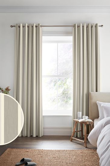 Dove Grey Awning Stripe Made To Measure Curtains