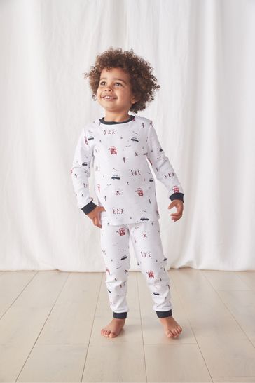 Buy The White Company London Parade Print White Pyjamas from Next
