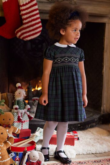 Blue online tartan dress
