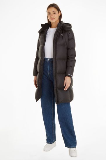 Calvin klein jeans down long puffer coat sale