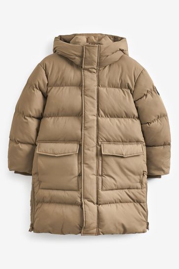 Neutral puffer coat
