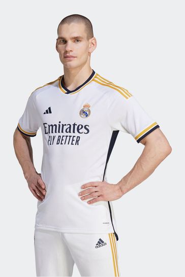 adidas White Real Madrid 23/24 Home Jersey