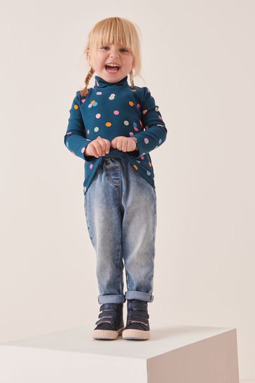 Buy Navy Blue Roll Neck Top 3mths 7yrs from Next Luxembourg