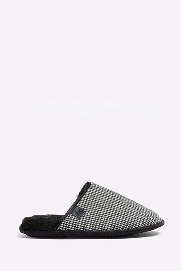 River island grey slippers sale