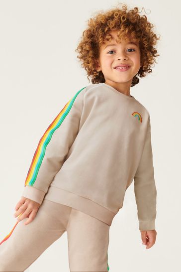 Little Bird by Jools Oliver Stone Rainbow Crew Neck Sweatshirt