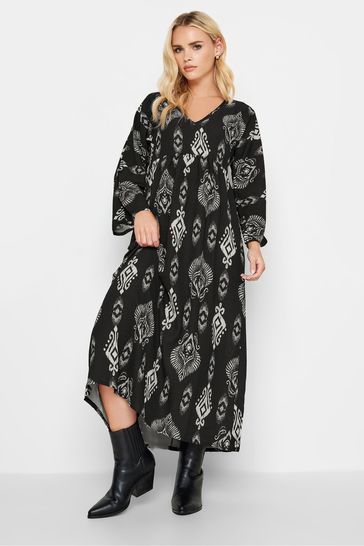 Black midi outlet smock dress