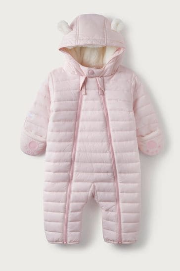 Buy The White Company Baby Bear Recycled Quilted Pramsuit from