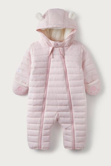 The White Company Baby Bear Recycled Quilted Pramsuit