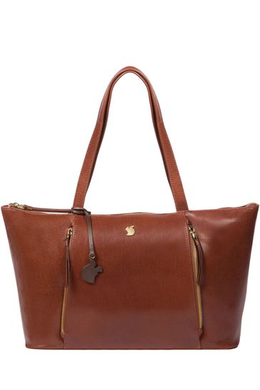 Conkca Clover Leather Tote Bag