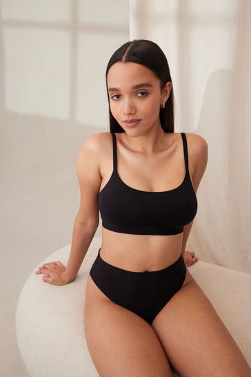 Buy self. Black Smoothing Comfort Non Wired Bralette from Next France
