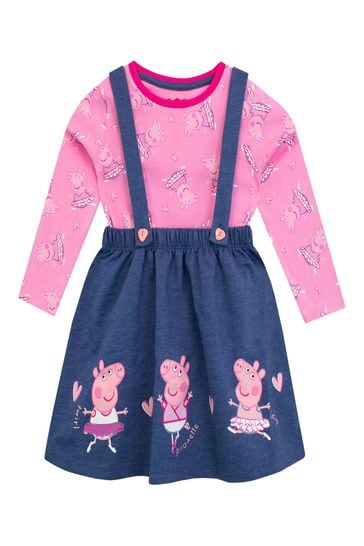 Buy Character Peppa Pig Pinafore Dress and Long Sleeve Aop Top