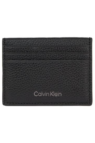Calvin Klein Warmth Leather Black Card Holder