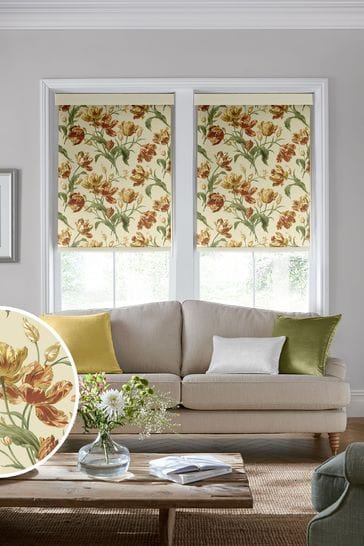 Laura Ashley Gold Gosford Made To Measure Roller Blind