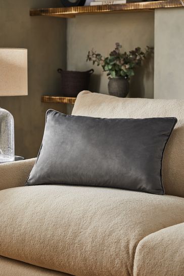 Buy Charcoal Grey 43 x 43cm Matte Velvet Cushion from Next USA