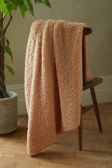 Natural Collection Luxe Shearling Throw