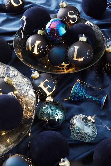 Next navy christmas decorations