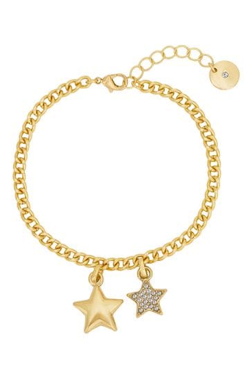 Caramel Jewellery London Gold Tone 'Starry Sky' Pavé Bracelet