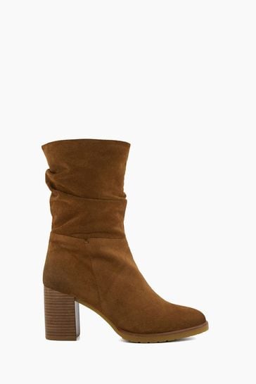 Dune London Prominent Rouched Heeled Ankle Boots