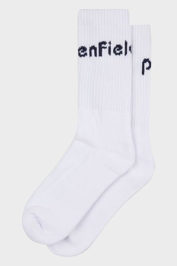 Pack de 2 calcetines blancos de intarsia de Penfield
