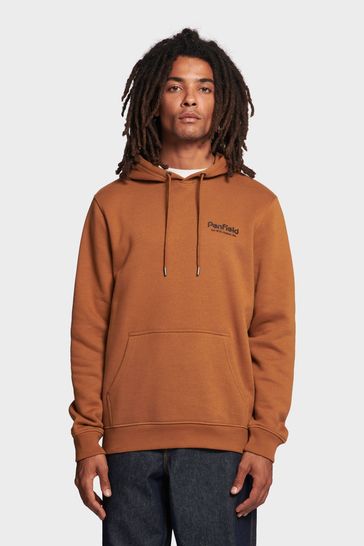 Penfield Hudson Brown Script Hooded Sweatshirt