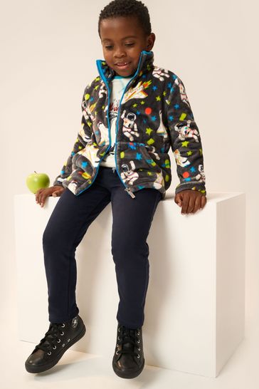 Buy Hatley Grey Outer Space Fuzzy Fleece Zip Up from Next Luxembourg