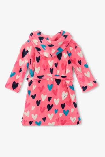 Hatley Pink Confetti Hearts Fleece Robe