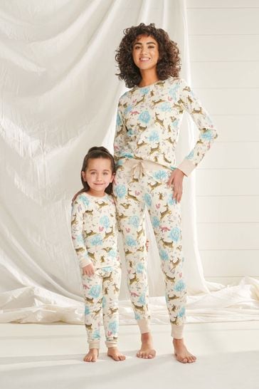 Hatley Cream Serene Forest Organic Cotton Pajamas Set