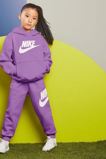 Nike Purple Little Kids Club Fleece Tracksuit Set