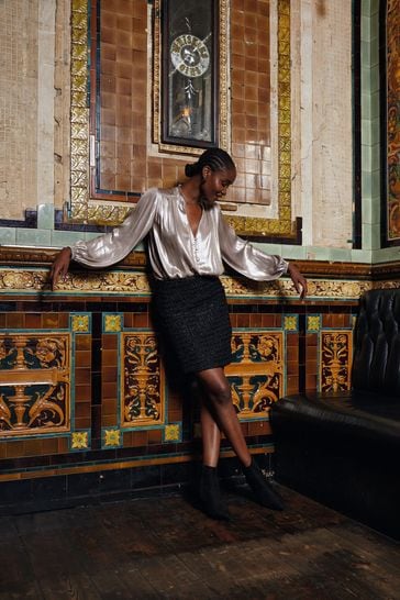 Metallic skirt uk online