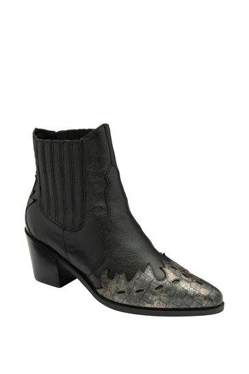 Buy Ravel Black Leather Pull On Ankle Boots from Next Ukraine