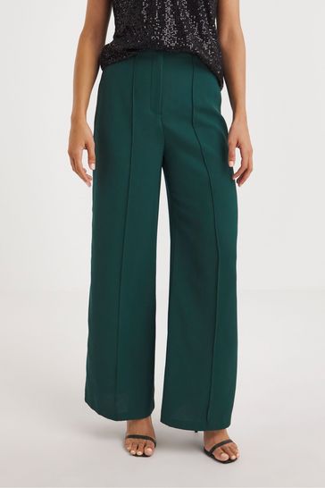 Buy JD Williams Green Petrol Magisculpt Satin Back Wide Leg