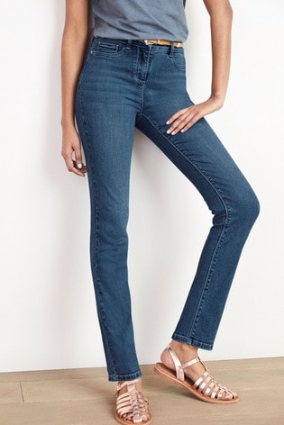 Mid Blue Denim Power Stretch Slim Jeans