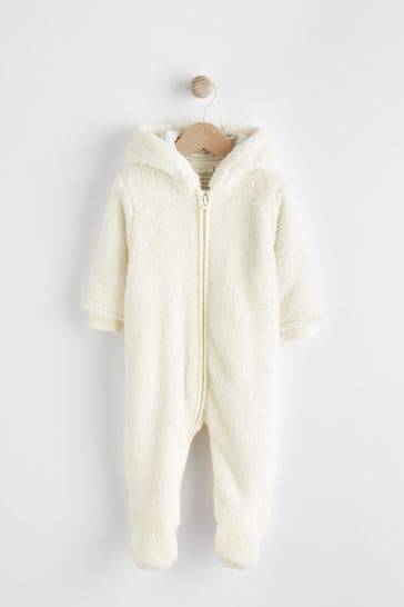 Buy Next Cosy Fleece Bear Baby Pramsuit from the Next UK online shop