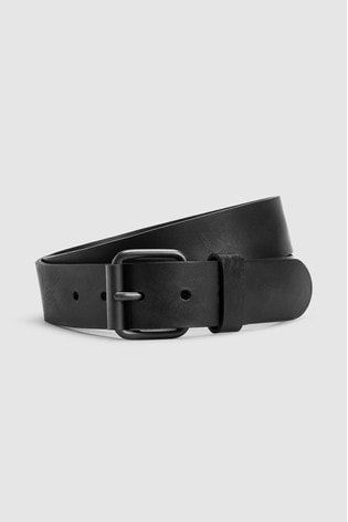 Black Italian Leather Belt