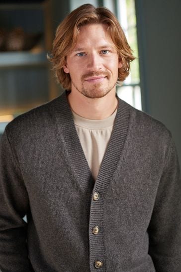 Dark grey wool best sale cardigan