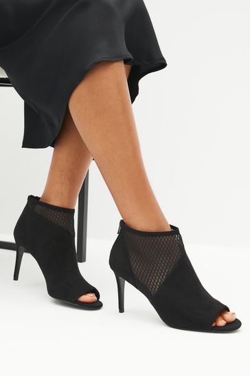 Mesh on sale booties black