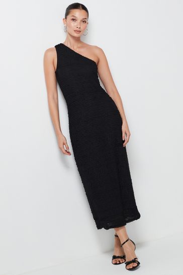One shoulder deals midi dress