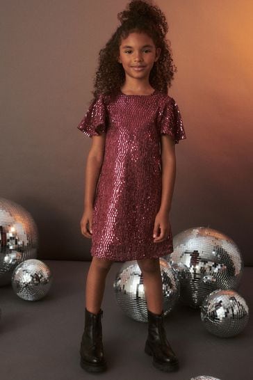 Girls sparkly party hot sale dress
