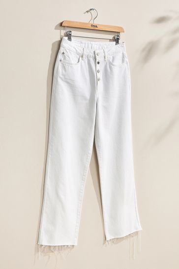 Jeans with buttons on ankle sales