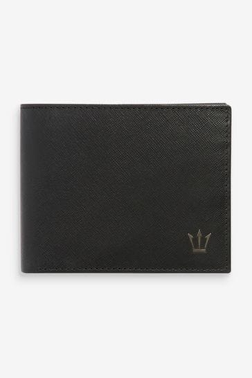 Black Signature Saffiano Leather Wallet