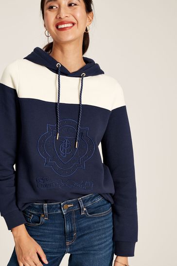 Joules Alexa Navy Embroidered Hoodie