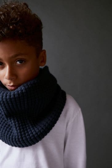 Navy Blue Knitted Snood (3-16yrs)