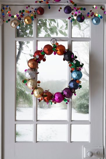 Christmas online bauble wreath