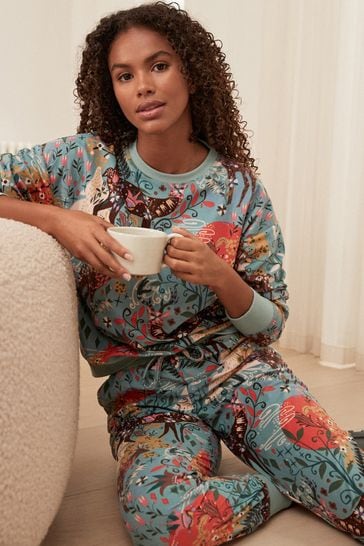 Buy Teal Blue Woodland - und Next superweicher Deutschland Bequemer Pyjama bei