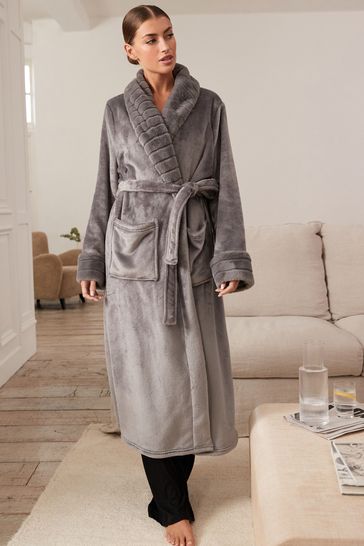 Grey Supersoft Dressing Gown