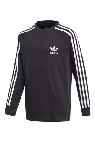 Buy adidas Originals Black Long Sleeve T-Shirt from the ...