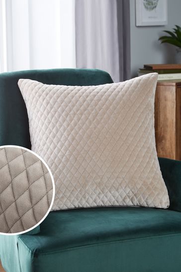 Champagne Gold Velvet Quilted Hamilton 50 x 50 Cushion