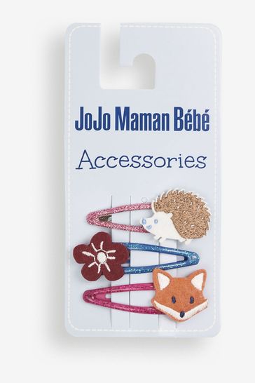 JoJo Maman Bébé Berry 3-Pack Woodland Character Clips