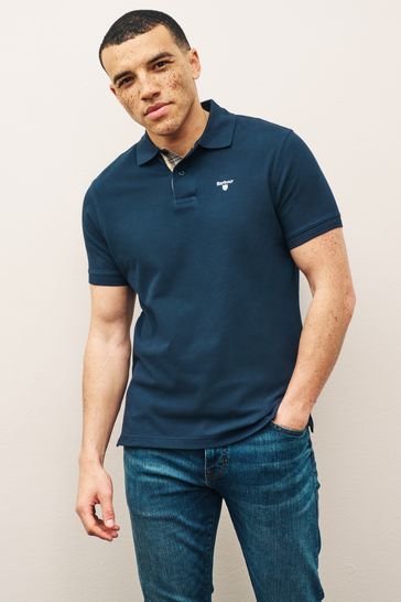 Barbour® Navy Classic Pique Polo Shirt