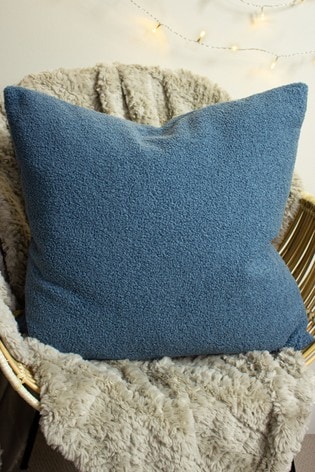 furn. Wedgewood Blue Malham Fleece Polyester Filled Cushion